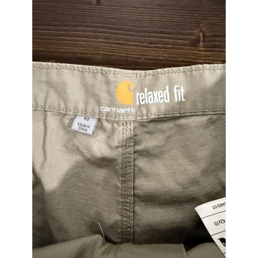 Carhartt Relaxed Fit Tacoma Ripstop Cargo‎ Shorts Khaki Men Size 42x10